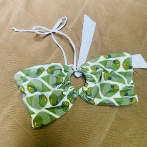 Parrot Print Bikini Swim Top